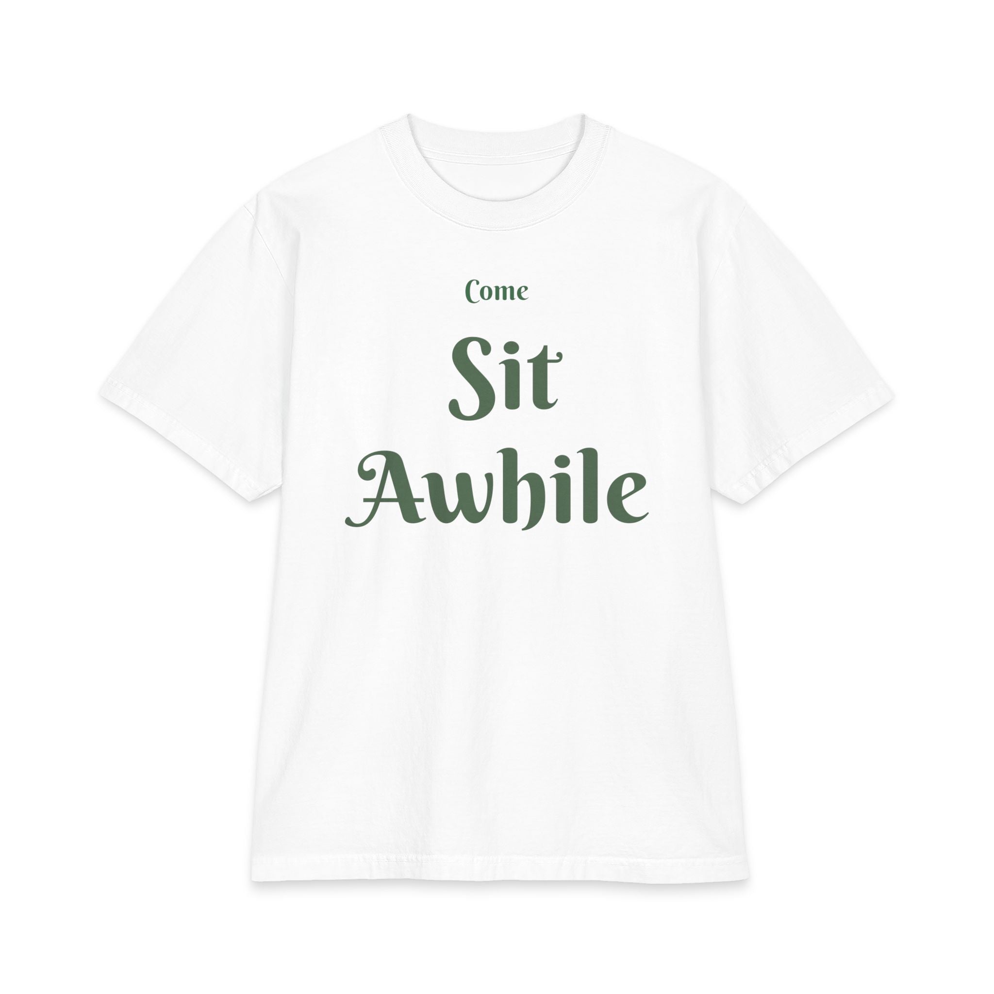 Come Sit Awhile T-Shirt — Back Porch Faith Graphic Tee